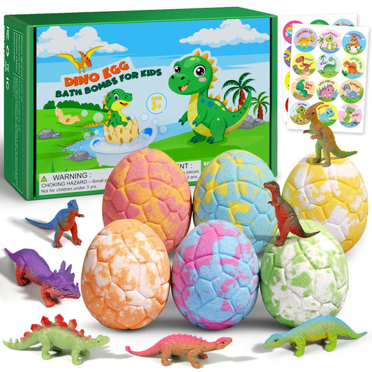 Sanyi dino-egg bath bombs pack for bath-time fun