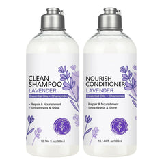 SANZHUAN lavender shampoo bottle showing calming cleansing for dry hair