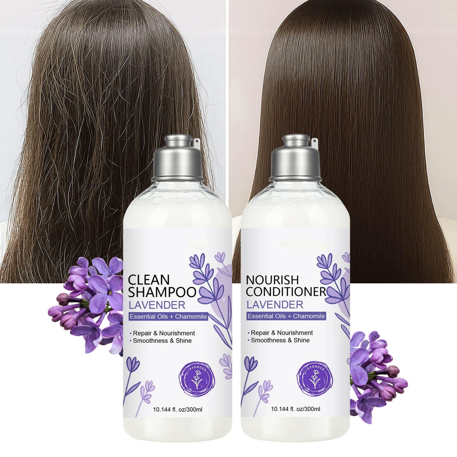 Close-up of SANZHUAN lavender shampoo lather for deep hydration