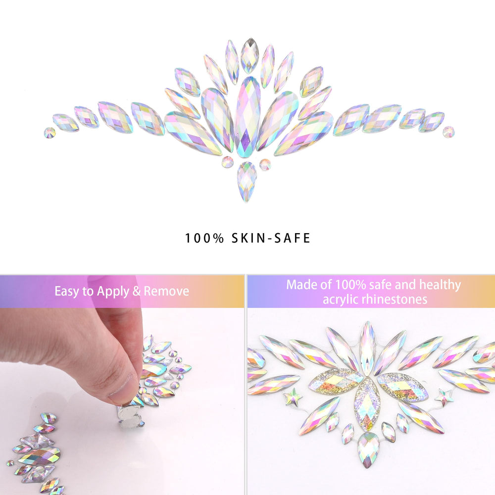 SAOROPEB Look-ready jewels worn on cheeks or forehead for festival fashion