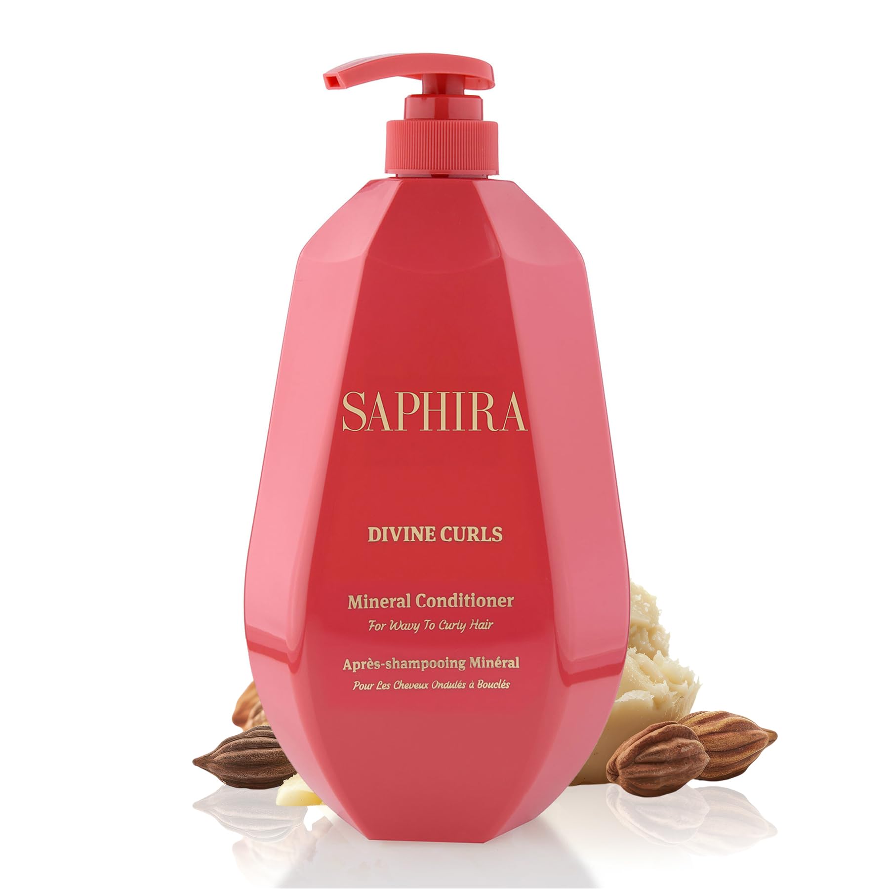 Saphira Divine Curls Conditioner bottle front for daily hydration