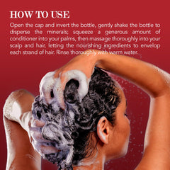 Saphira Divine Curls Conditioner packaging on bathroom shelf