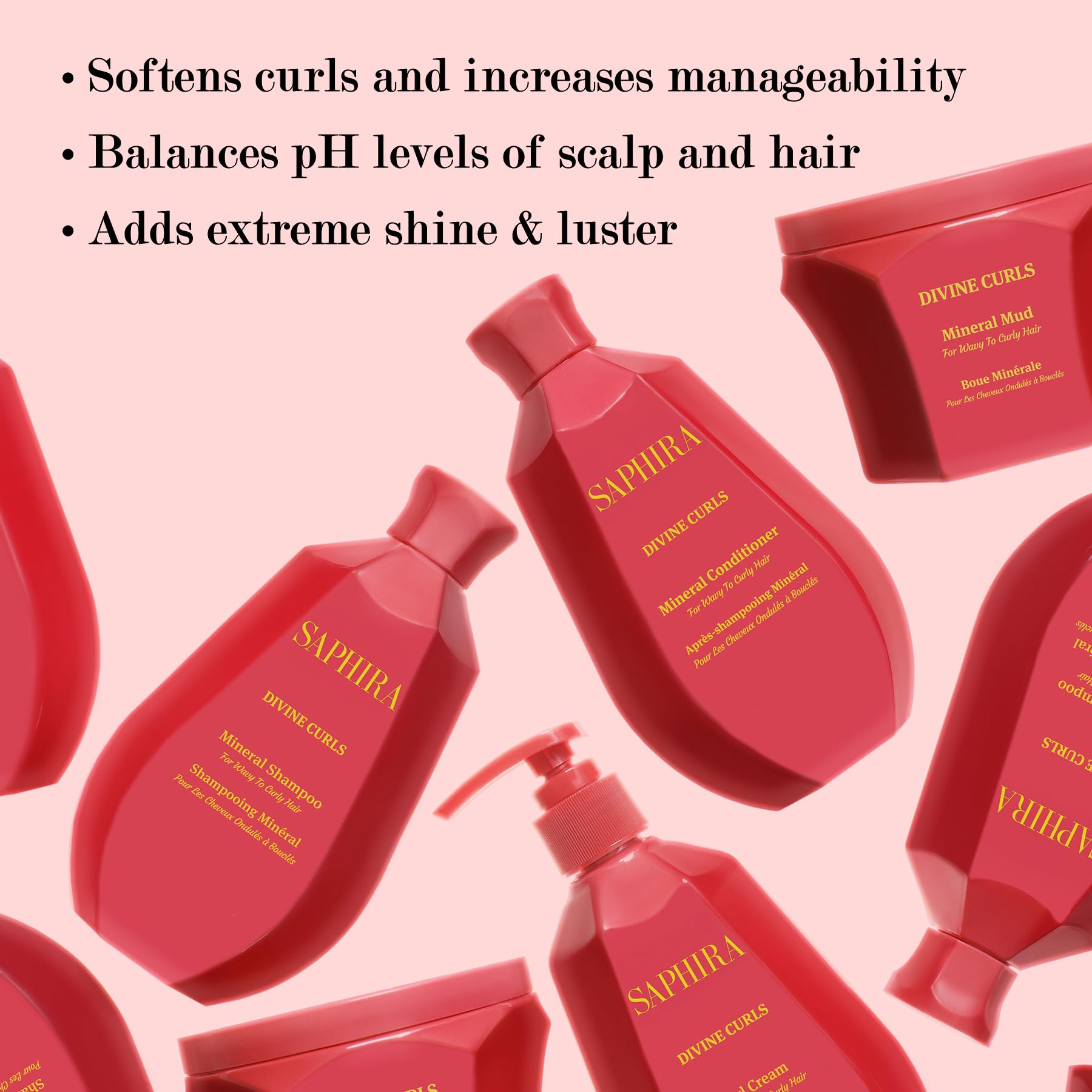 Saphira Divine Mineral Mud with scoop, convenient aftercare ritual.