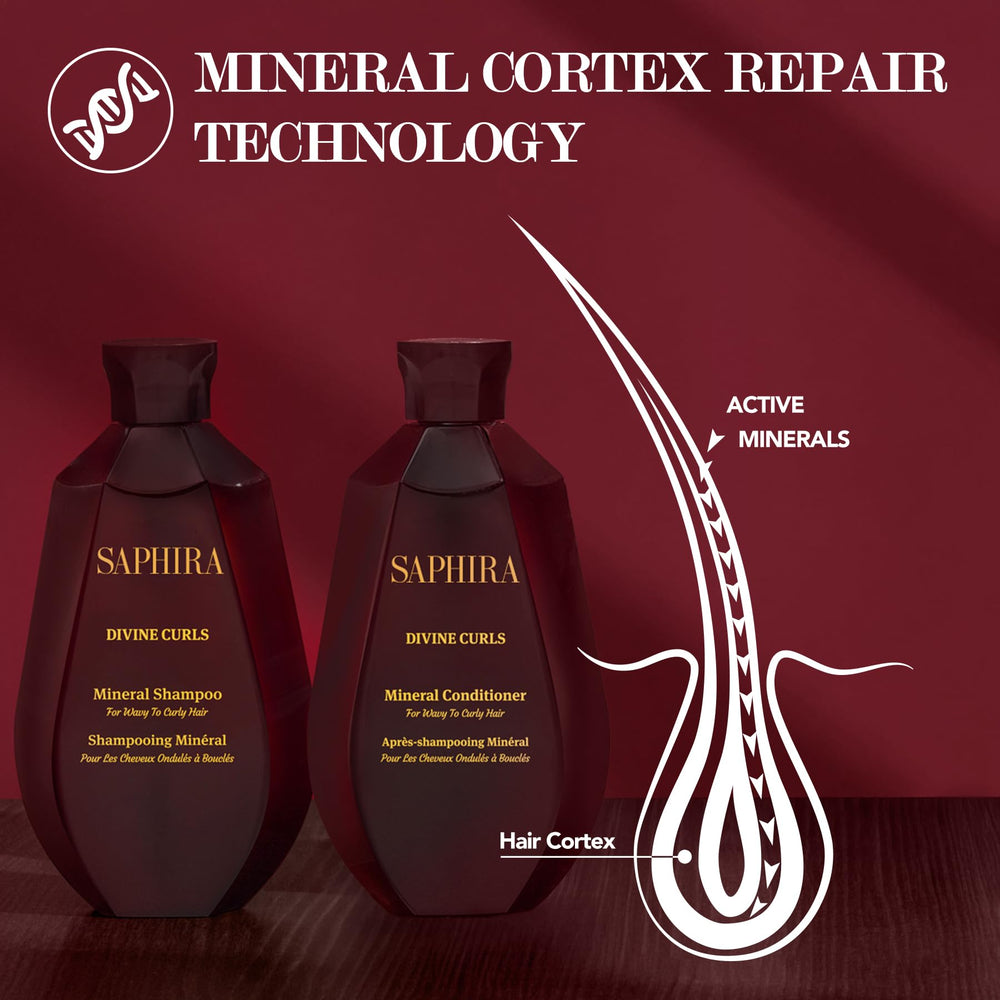 Saphira Healing Repair Conditioner bottle closeup shows rich conditioning texture
