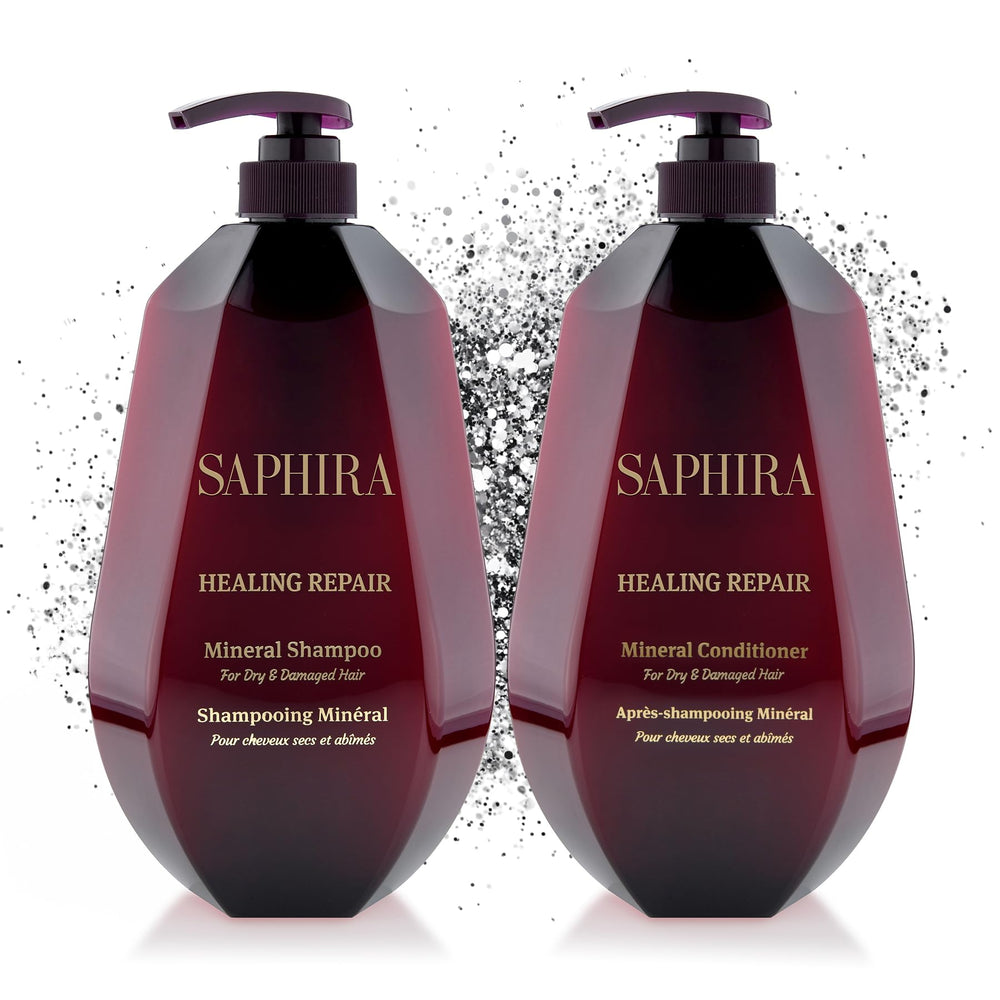 Saphira Healing Repair Shampoo bottle 34oz promotes gentle cleansing and hydration