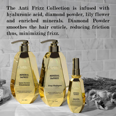 Saphira Mineral DeFrizz bathroom shelf ready for daily routine