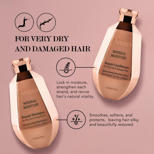 Saphira Mineral Moisture Conditioner pour detangle and smooth