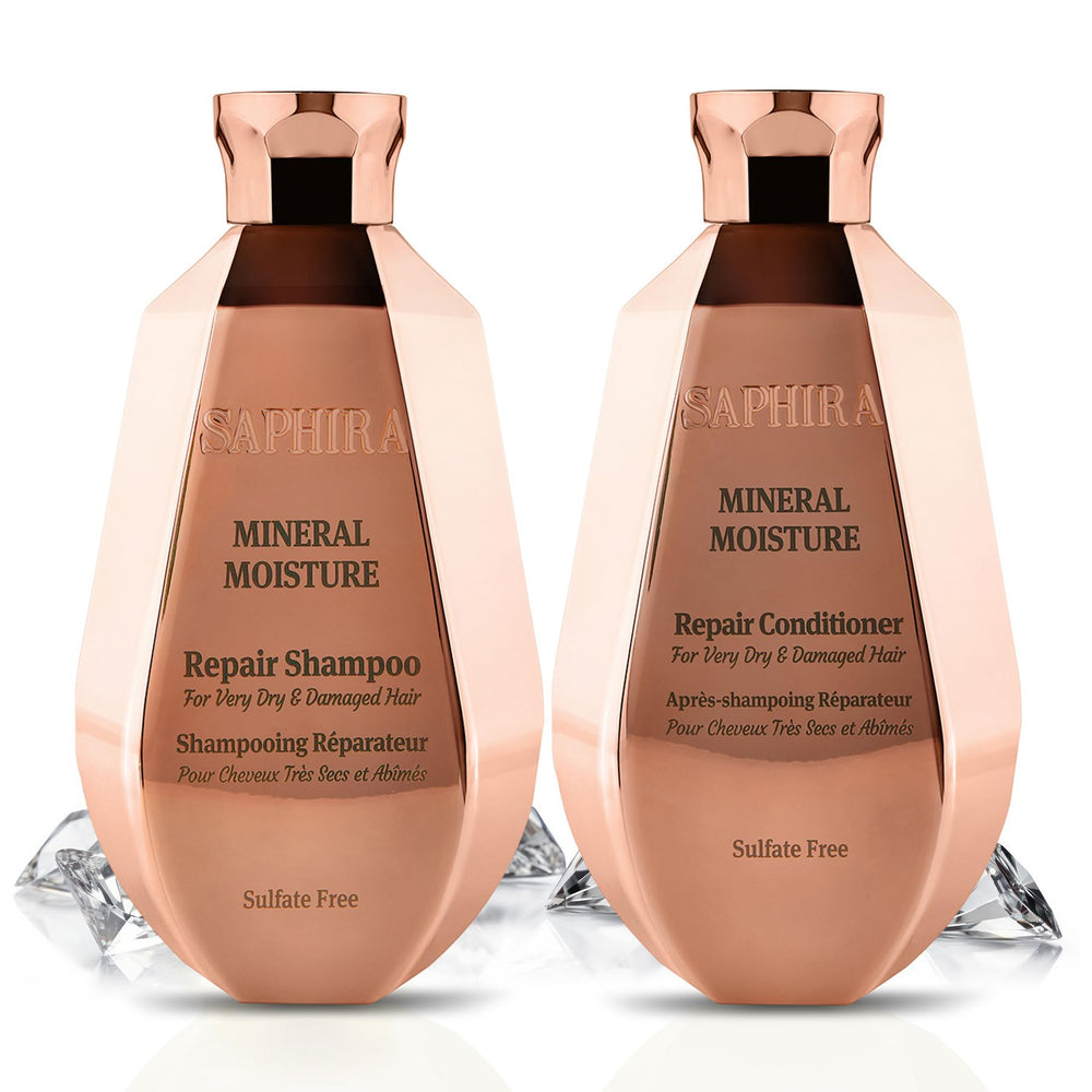 Saphira Mineral Moisture Shampoo pour for daily refreshing cleanse
