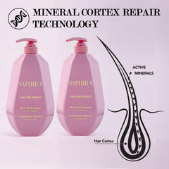 Saphira Volume Boost Shampoo texture closeup with creamy lather