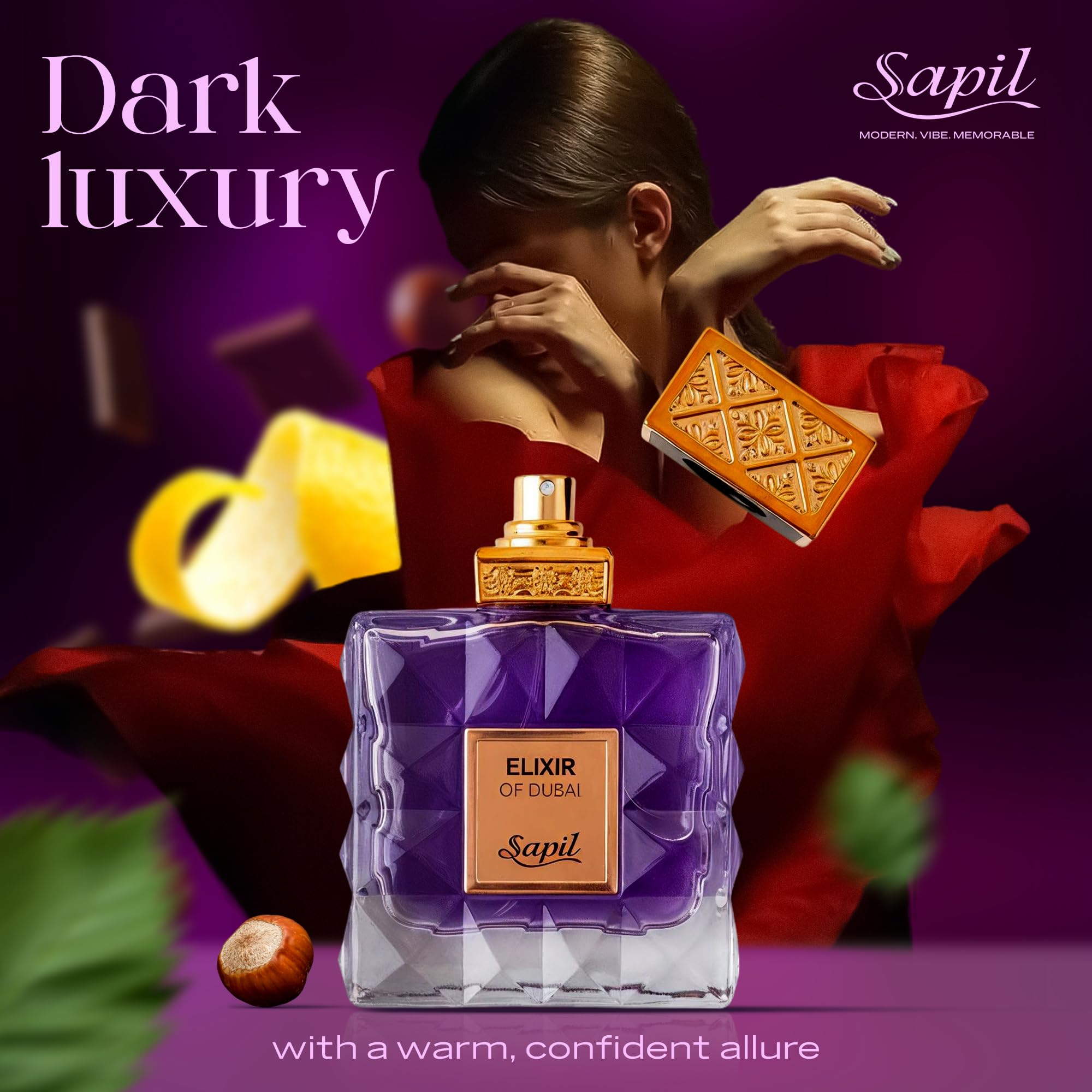 Sapil Elixir of Dubai box presents a gift-ready presentation for special occasions.
