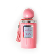 Sapil Naughty Vanilla Oud bottle front view highlights premium unisex fragrance