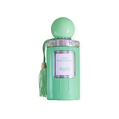 Sapil Yummy Pistachio Oud bottle front showing cream-gold label for everyday wear