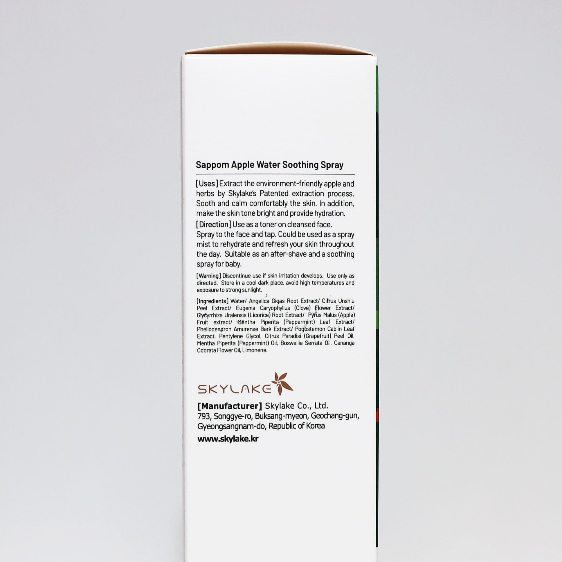 SAPPOM natural ingredients label highlighting 100 percent natural composition