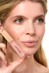 Sara Happ Ballet Slip Luxe Gloss swatches in a girly pink shade with luminous shine