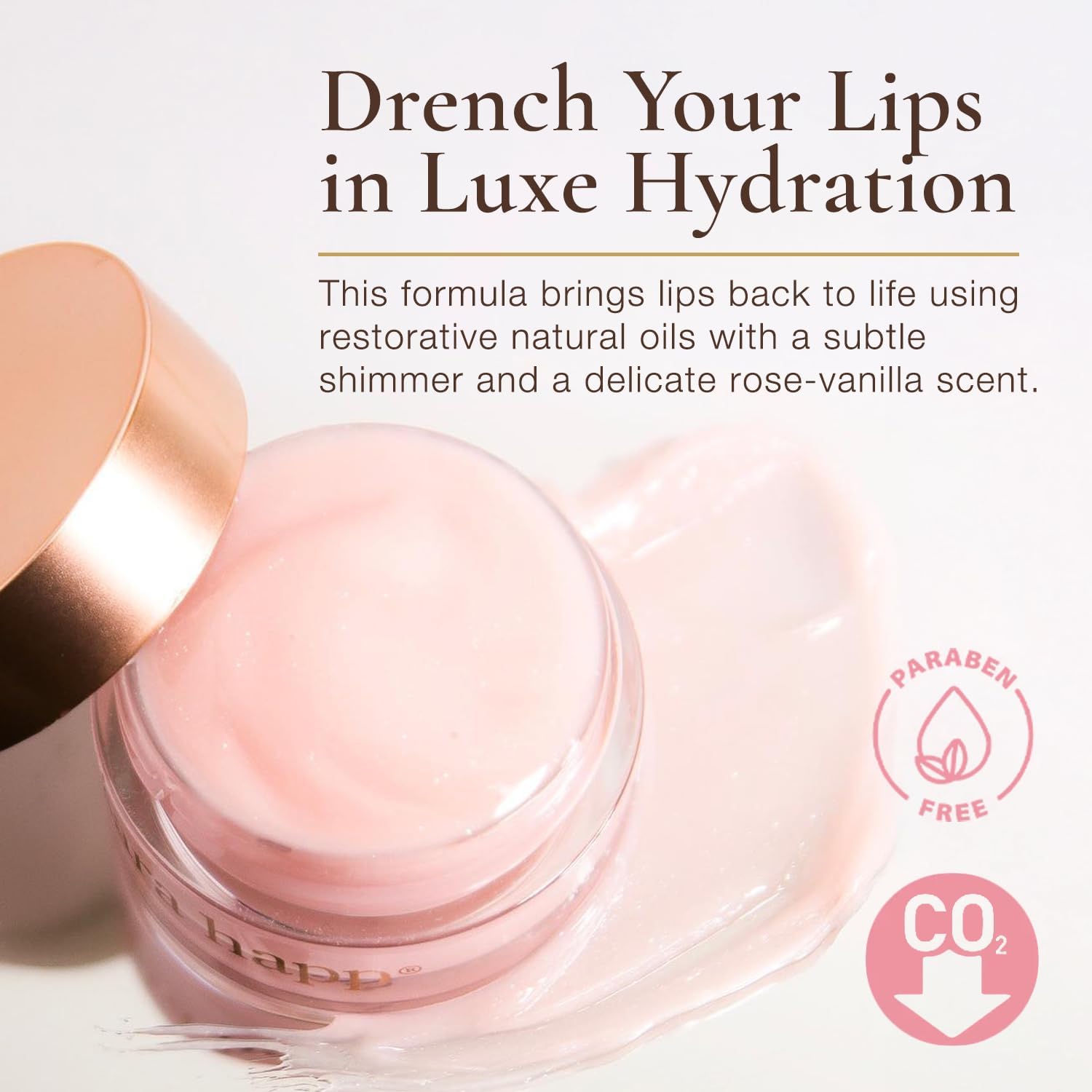 Sara Happ Lip Slip Luxe Balm being applied for smooth lips
