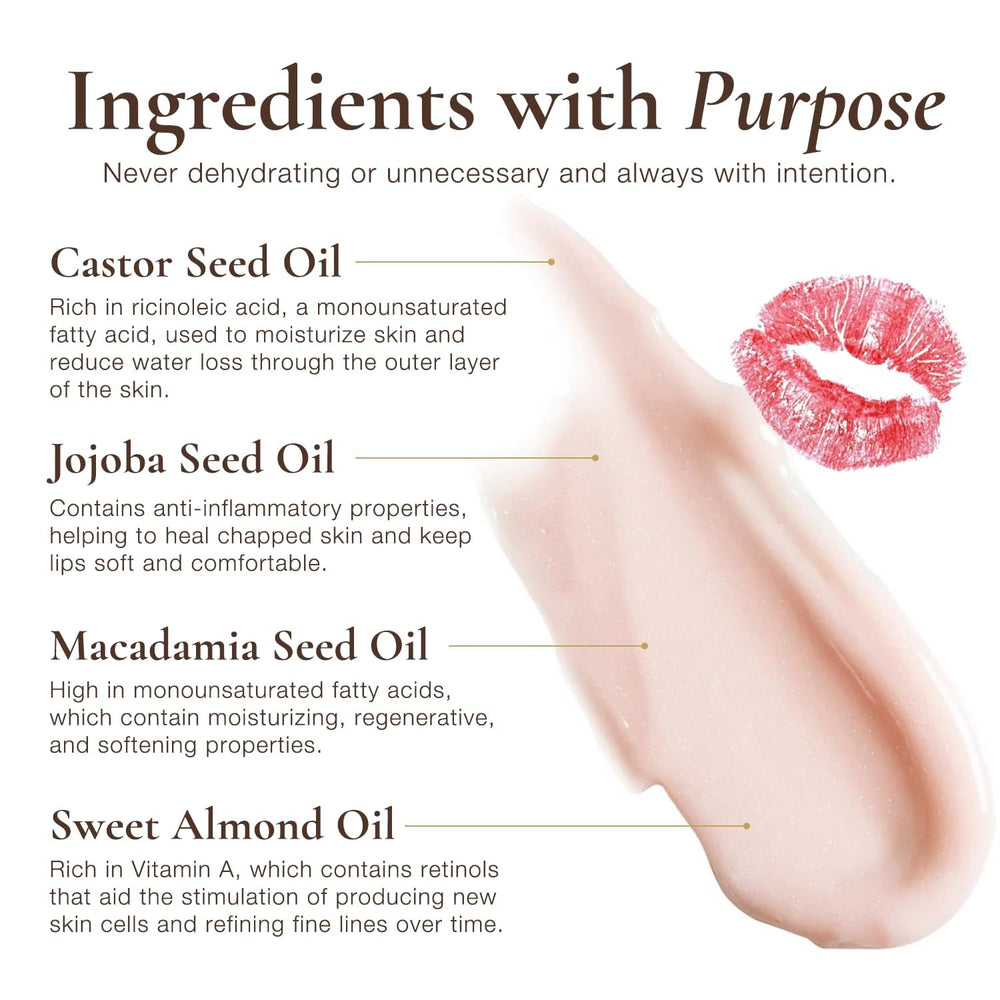 Close-up of Lip Slip Luxe Balm texture and shimmer