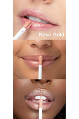 Packaging of Sara Happ Rose Gold Slip Luxe Gloss highlighting luxe branding and size