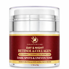 Sarah Luxe Care dark spot bottle pour, showing easy daily application for brighter skin.