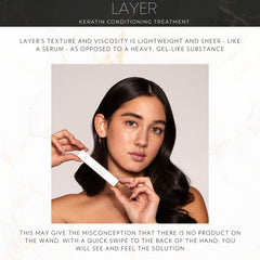 Sarah Maxwell LAYER ingredients graphic featuring Wheat Amino Acids and Hyaluronic Acid