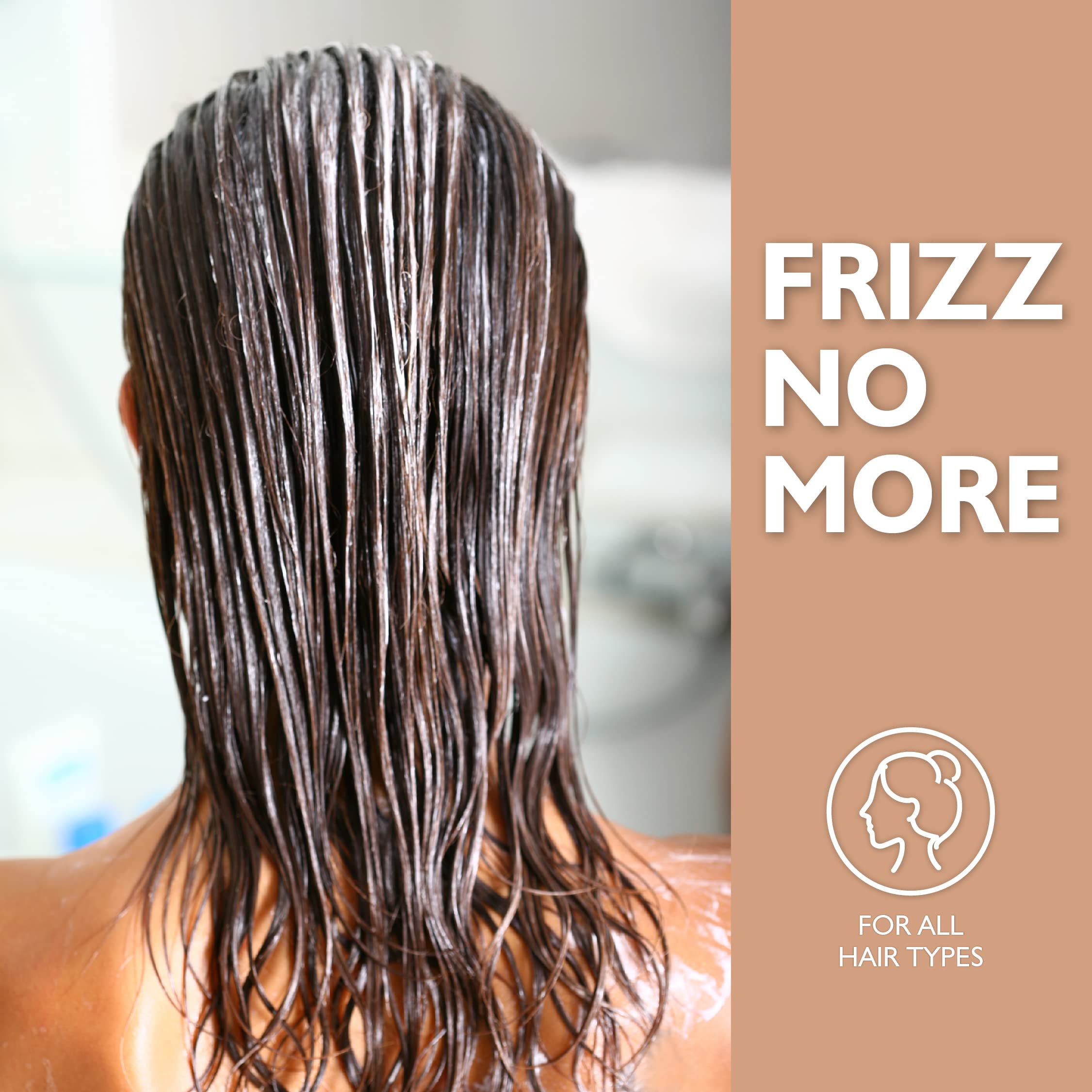 Saryna Key conditioner application on hair demonstrating detangling use.