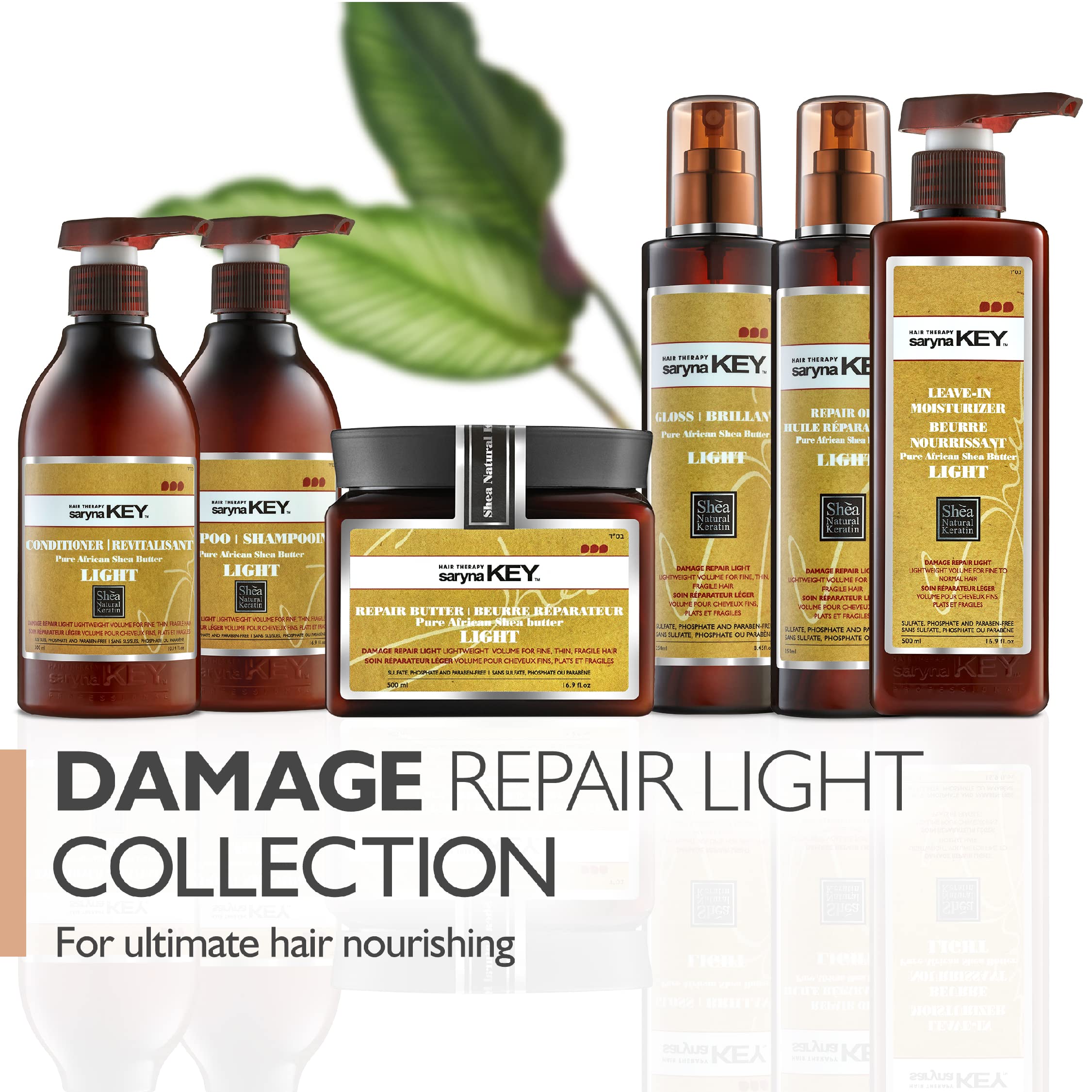 Saryna Key Damage Repair Light Conditioner 500ml packaging enables easy storage and travel