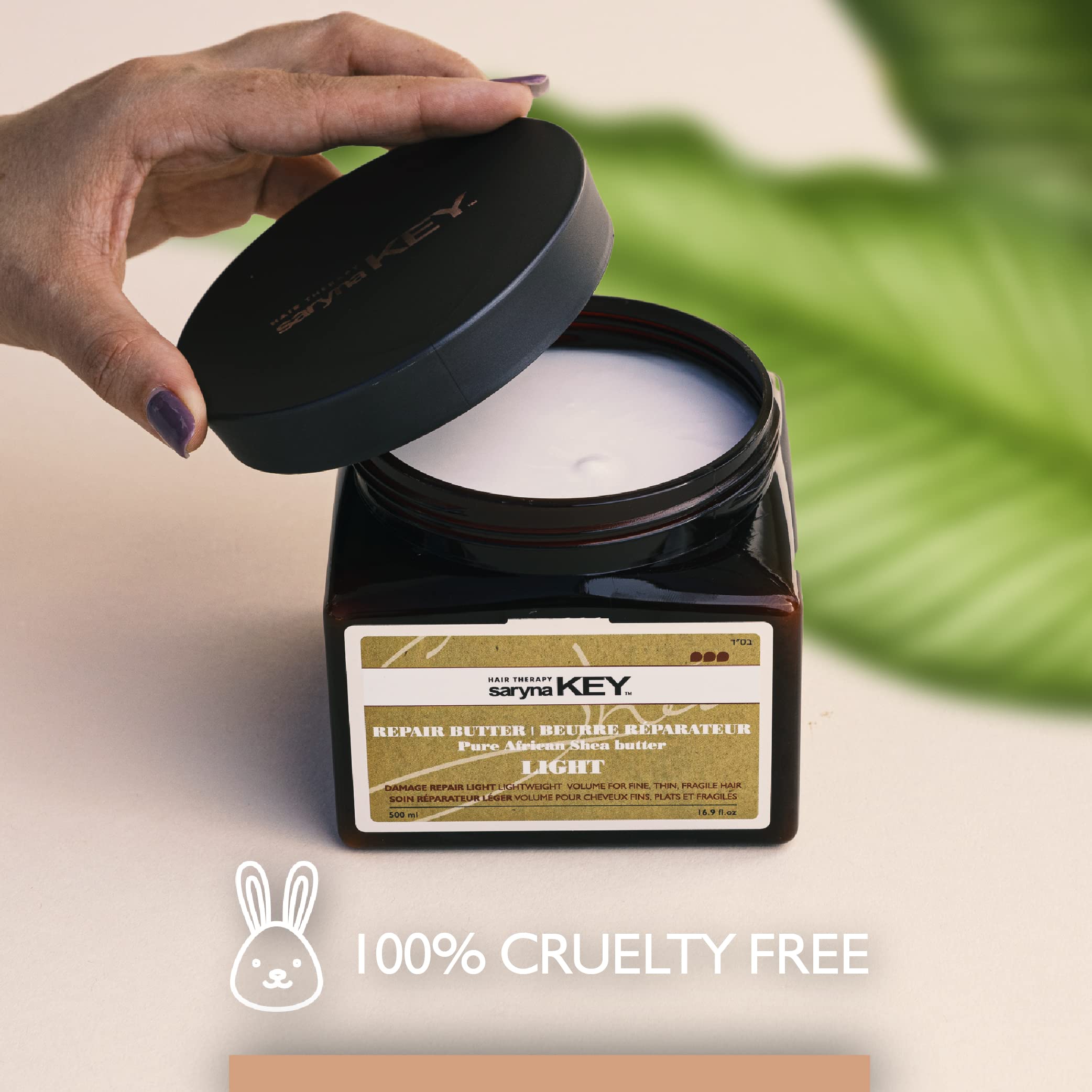 Rinsing out Saryna Key mask after 2–5 minutes for fresh feel.