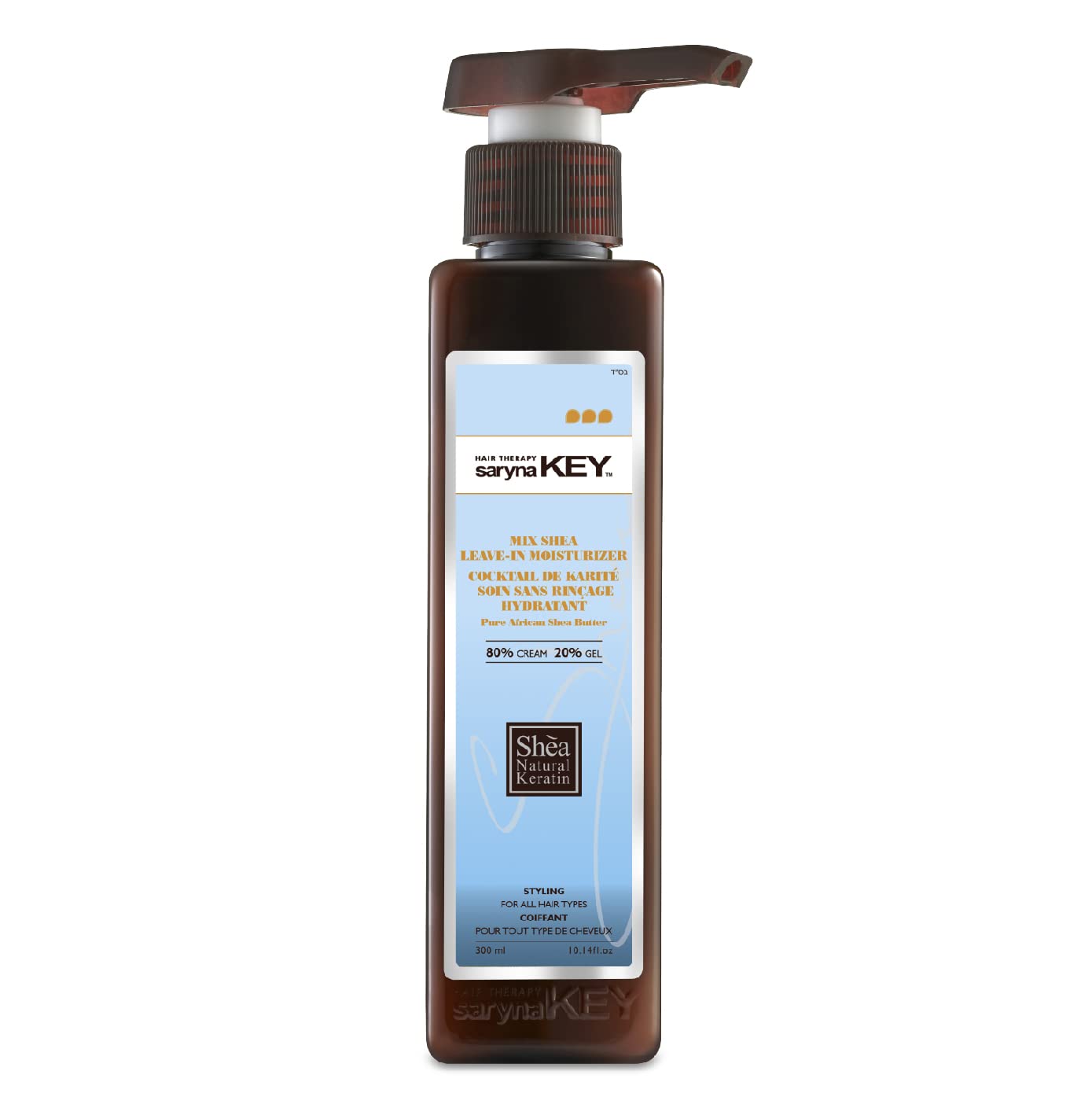 Saryna Key Mixed Shea 80/20 Leave-In bottle shown for versatile moisture and light hold.