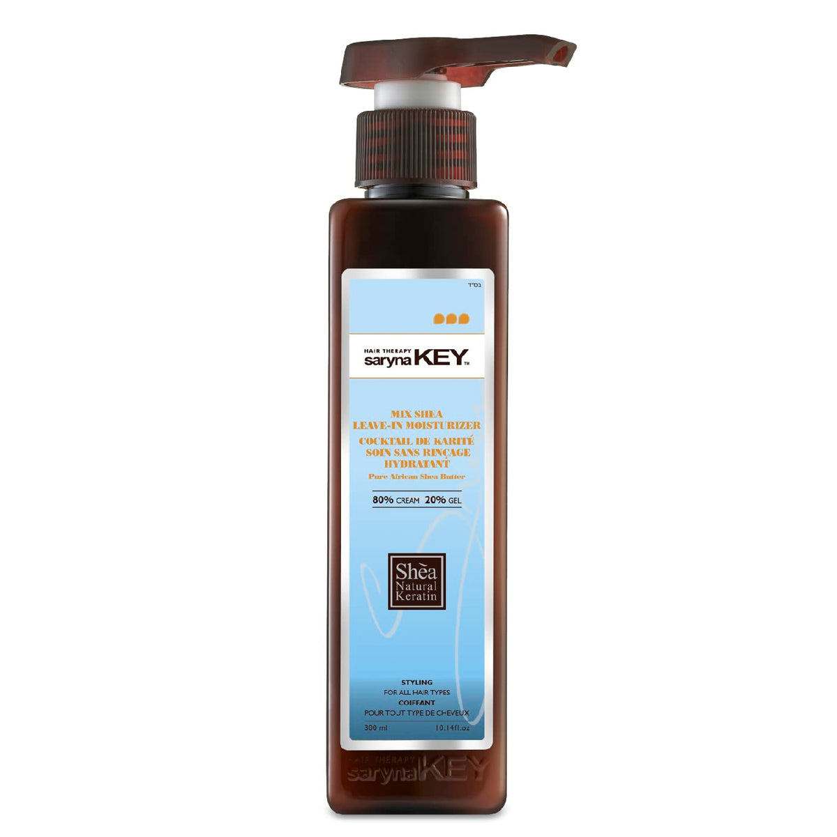 Saryna Key Mixed Shea 80/20 Leave-In bottle shown for versatile moisture and light hold.