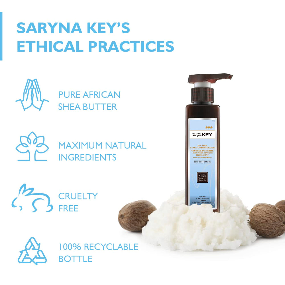 Saryna Key Mixed Shea 80/20 pump dispenser for easy daily use.