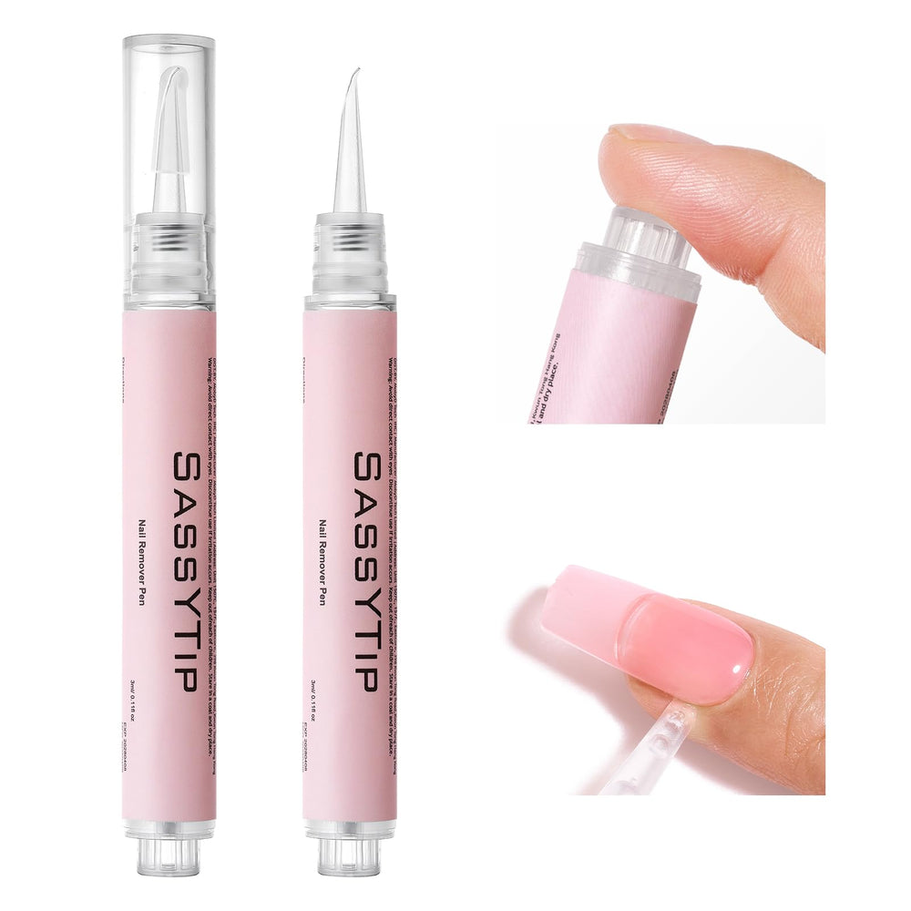SASSYTIP Nail Glue Remover Pen with click-drip tip for precise, mess-free application