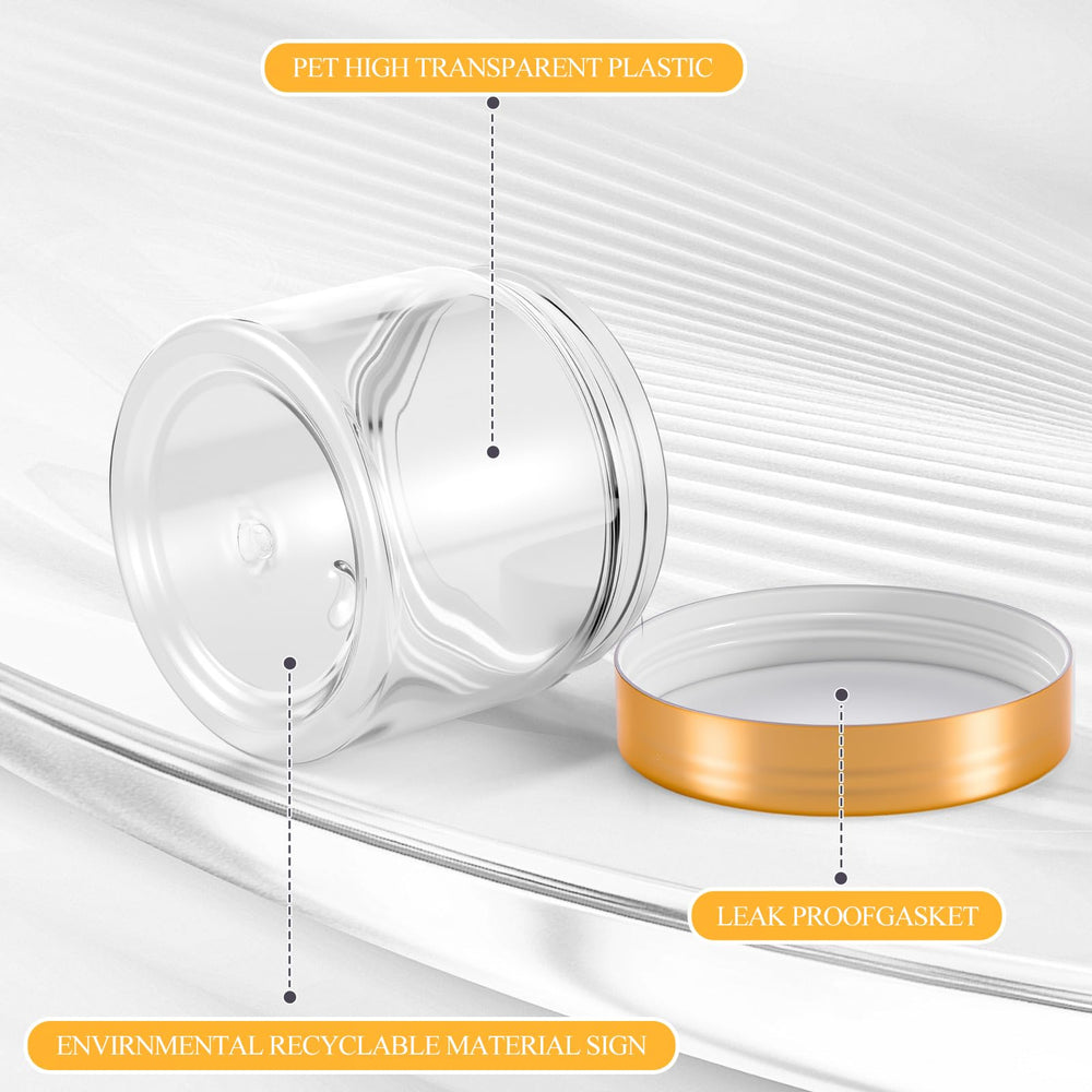 SATINIOR airtight plastic jars protect contents and prevent leaks during travel.