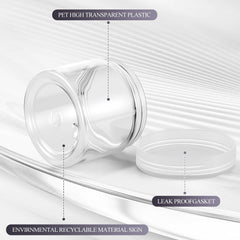 SATINIOR jars feature a foam-lined leak-proof seal for safety during transport.