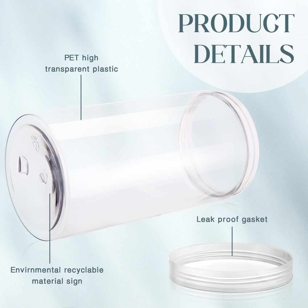 SATINIOR PET plastic containers provide durable storage with easy filling.