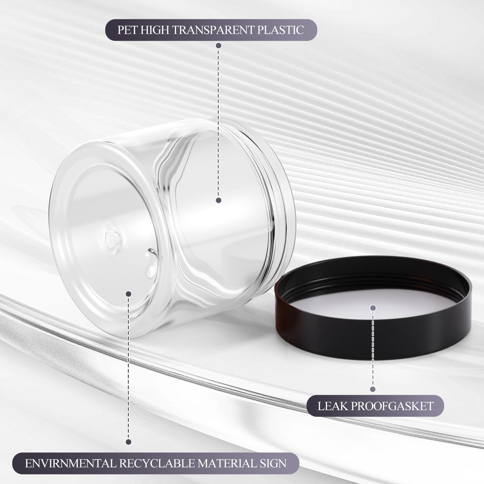 Satinior travel-size 6oz containers ideal for toiletries