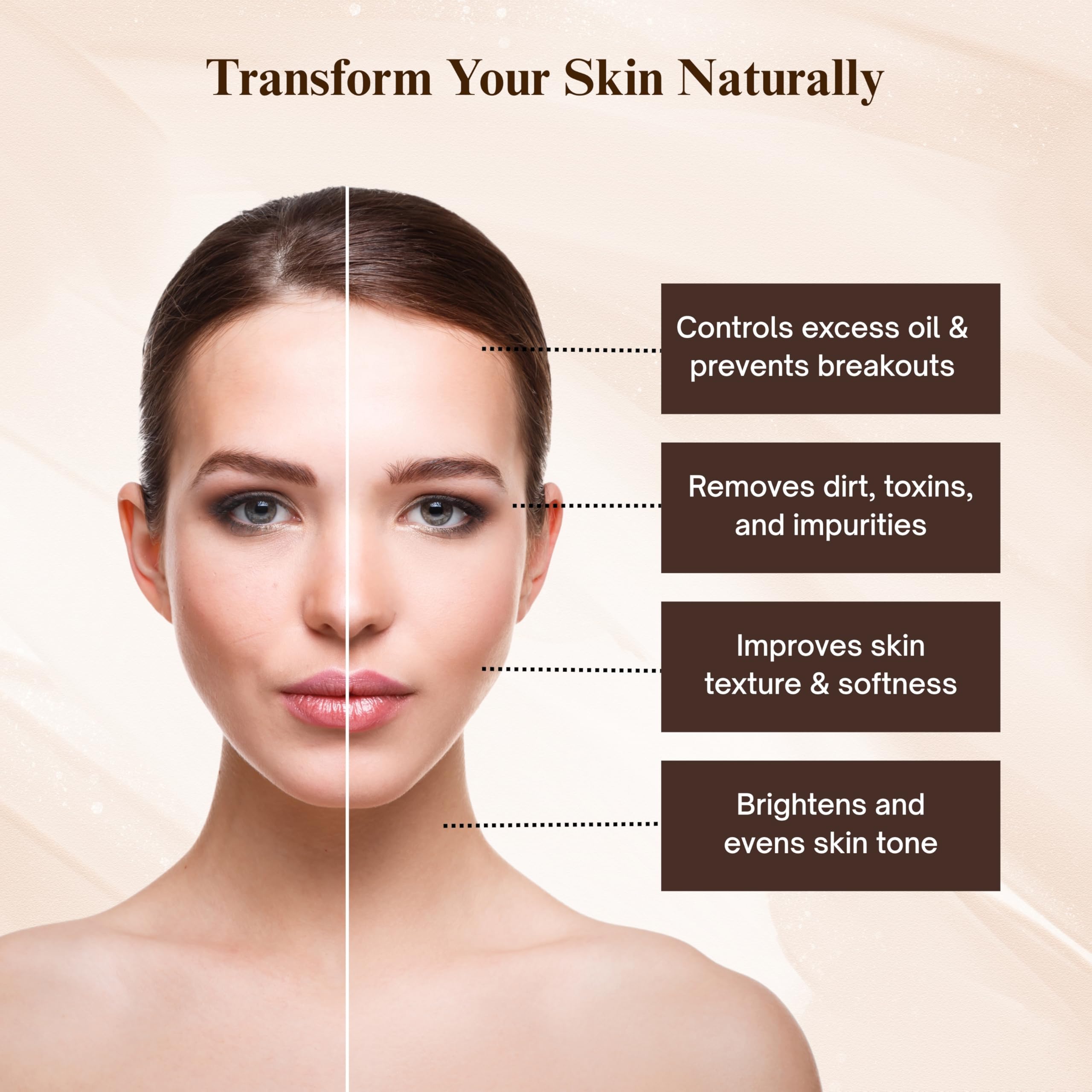 SATTVAYA face mask application scene with smooth paste on skin