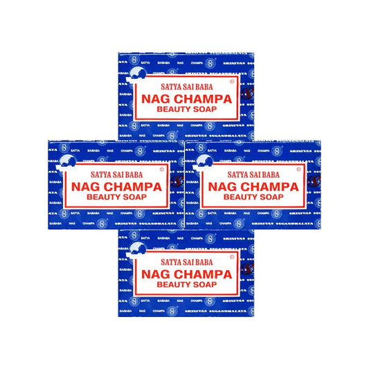 Satya Nag Champa Sai Baba natural soap bar with a calming fragrance and rich lather.