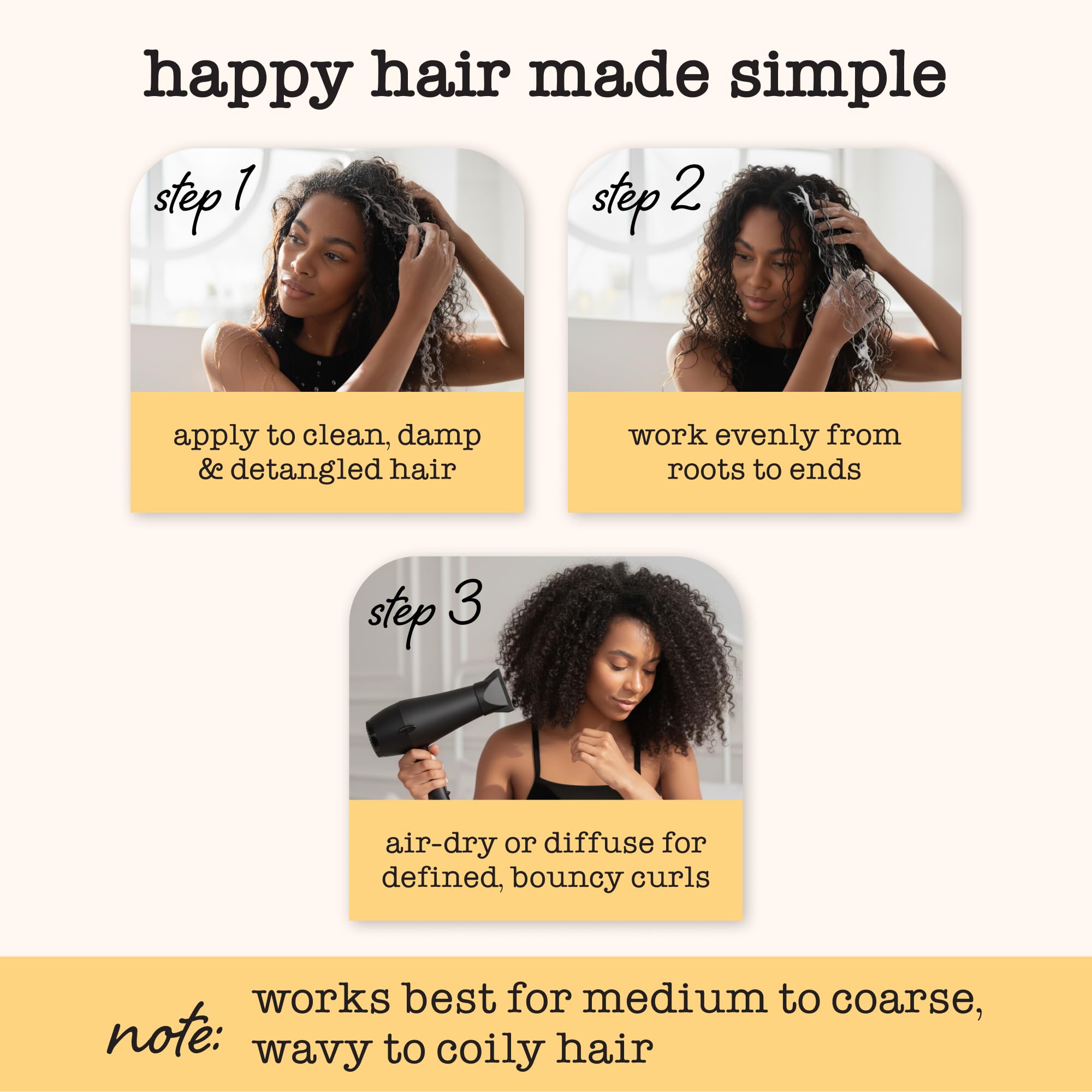 SAUCE BEAUTY Diffused styling reveals defined curls and bounce