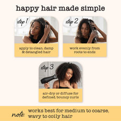 SAUCE BEAUTY Diffused styling reveals defined curls and bounce