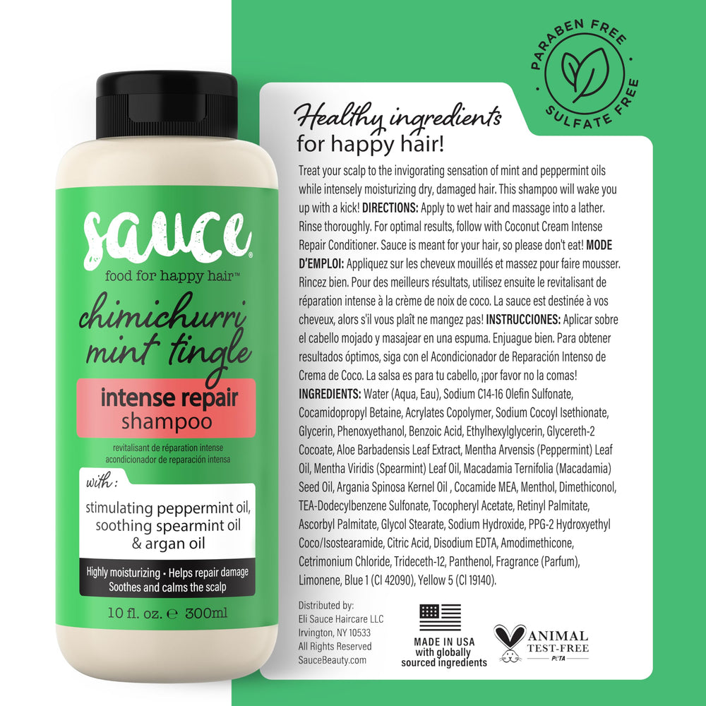 SAUCE Intense Repair Shampoo is ready for daily routine and styling prep