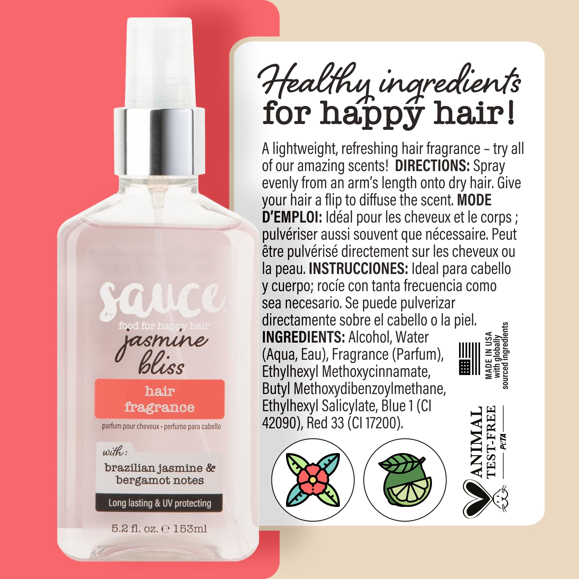 SAUCE BEAUTY Jasmine Bliss travel-ready bottle ideal for on-the-go scent touch-ups