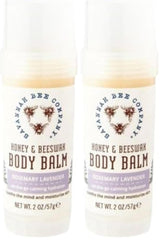 Savannah Bee Company Rosemary Lavender Body Balm pack-2 for mess-free moisturizing.