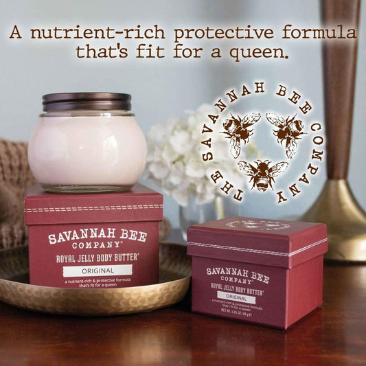 Texture of Savannah Bee Company Royal Jelly Body Butter on skin