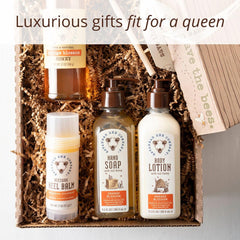 Savannah Bee Company Honey Body Lotion closeup features pure honey ingredient and smooth finish