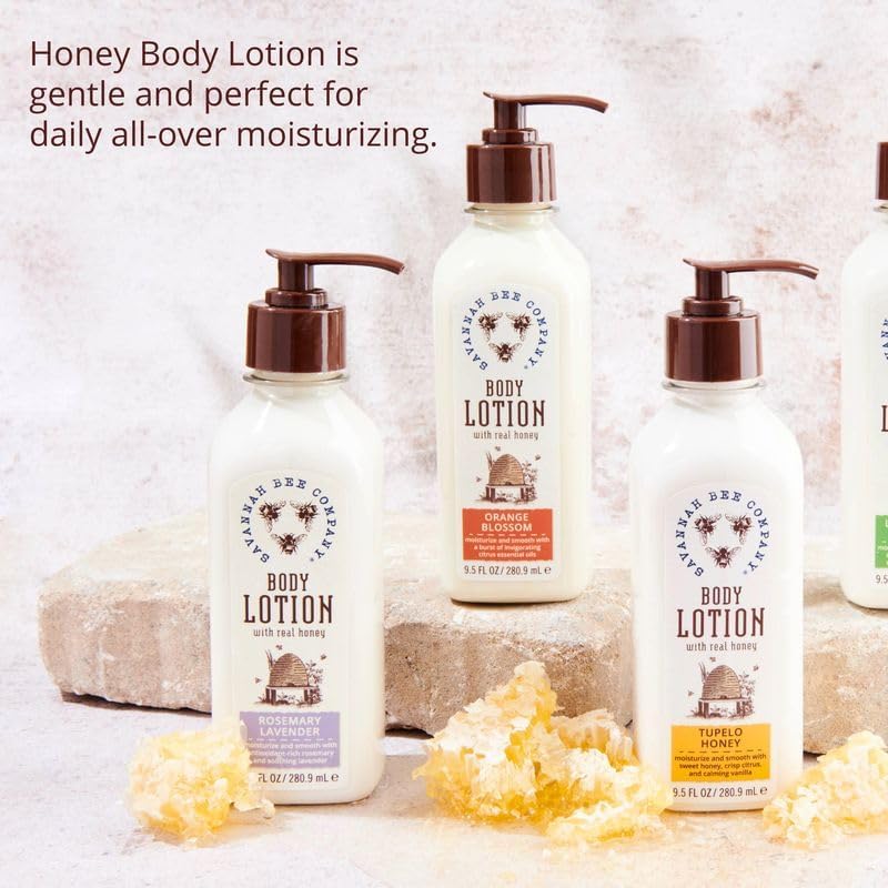 Savannah Bee Company Honey Body Lotion lemongrass spearmint bottle refreshes the senses.