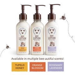 Savannah Bee Company Honey Body Lotion texture application demonstrates quick-dry, non-sticky absorption