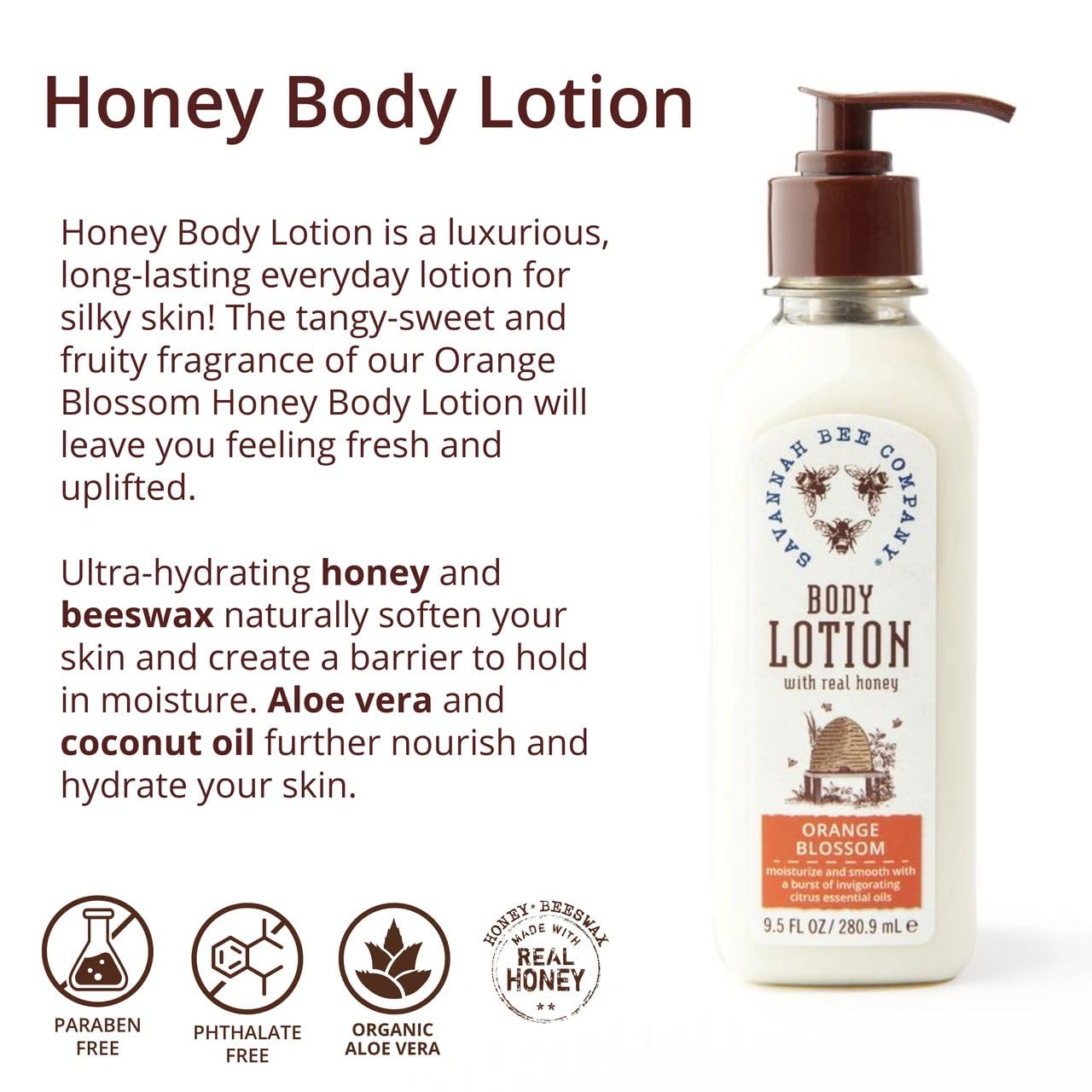 Savannah Bee Company Honey Body Lotion tupelo honey bottle blends nature-inspired hydration