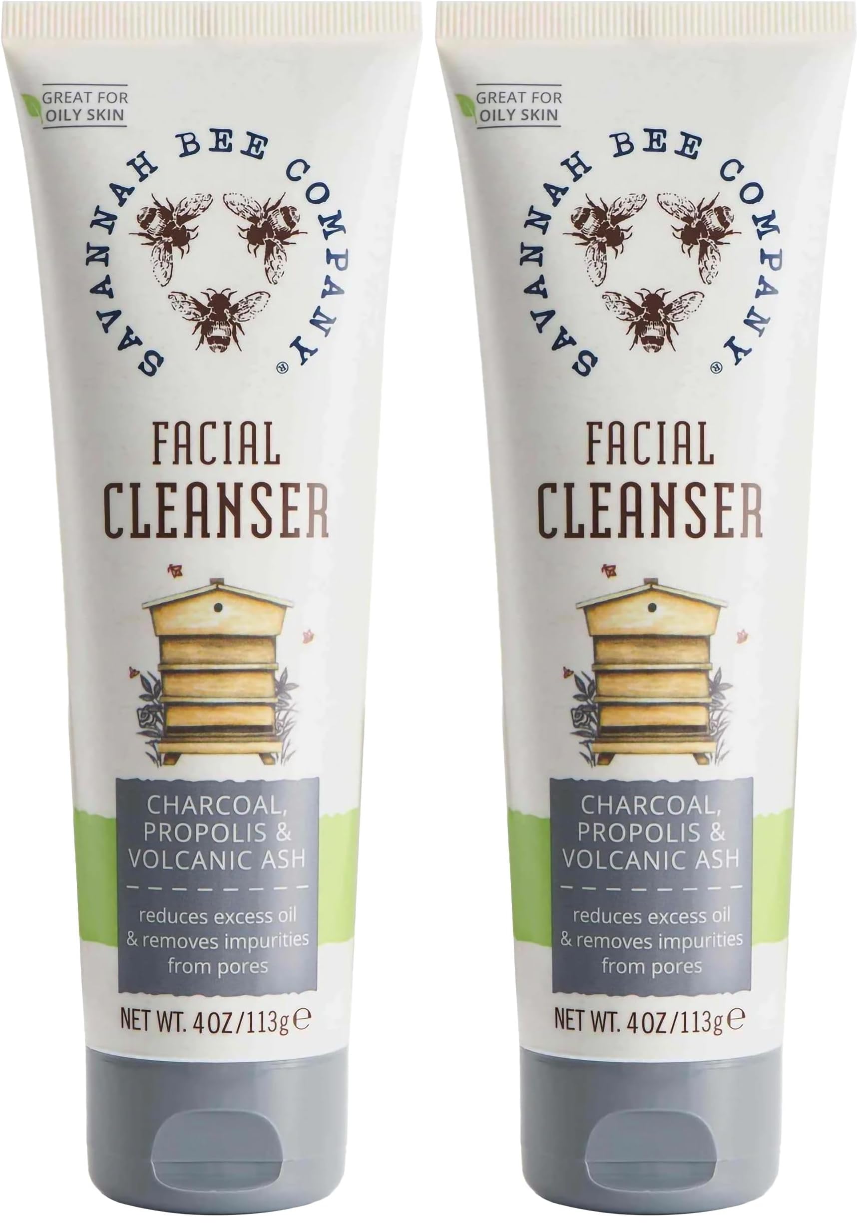 Savannah Bee Propolis Extract cleanser bottle pour for daily pore cleansing.