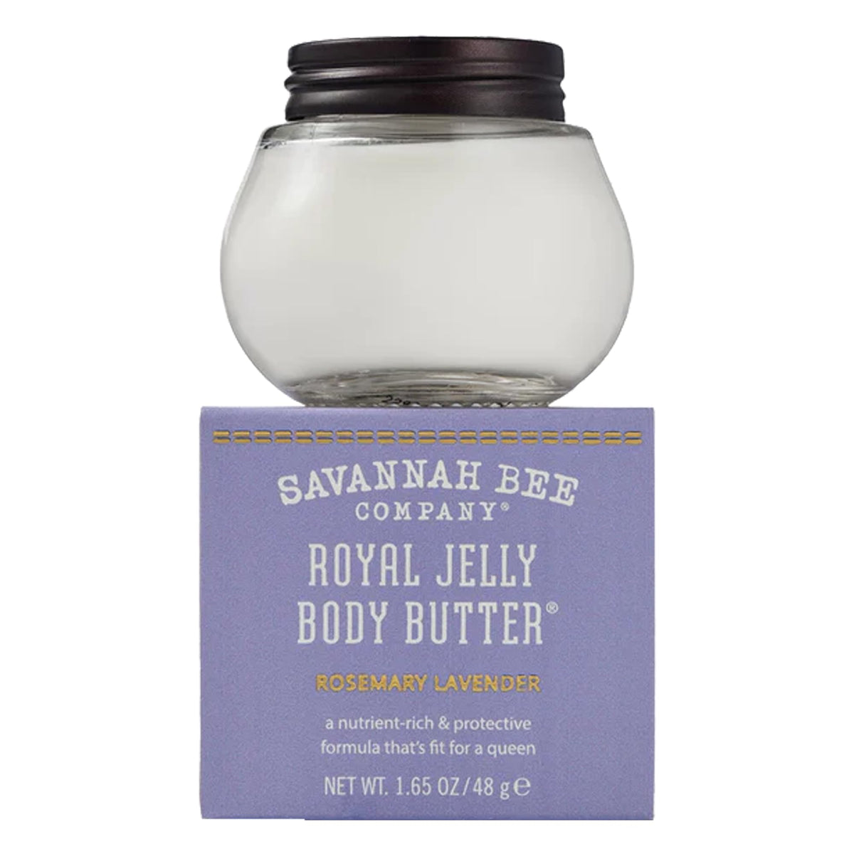 Savannah Bee Royal Jelly Body Butter jar, rich hydration for dry skin