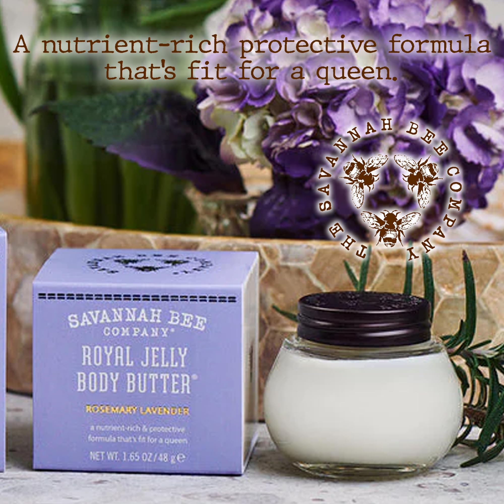 Packaging shot highlights glass jar and gift-ready presentation