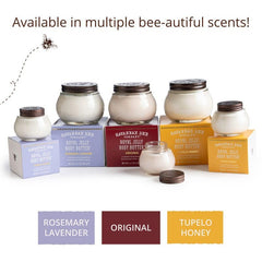 Gift-ready packaging and lavender sprigs emphasize a luxurious sensory body care experience